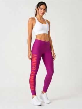 Under Armour HeatGear Pink Compression Leggings Women’s Medium Athletic Pants